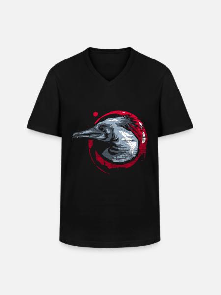 Kormoran Geschenk - Men's V-Neck T-Shirt - black