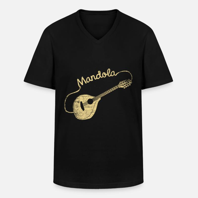 Mandola Geschenk - Männer-T-Shirt mit V-Ausschnitt - Schwarz
