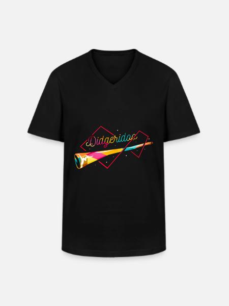 Didgeridoo polygon - Men's V-Neck T-Shirt - black