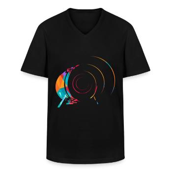 Drum n Bass - Männer-T-Shirt mit V-Ausschnitt - Schwarz - Vorne - AI Model Male 178 dark (178cm)