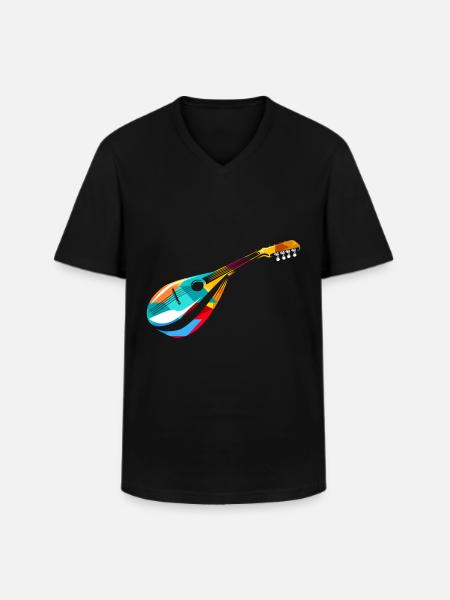 mandolin - Men's V-Neck T-Shirt - black