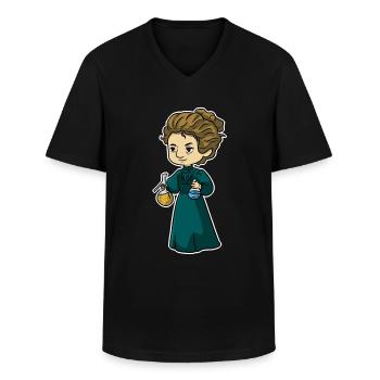 Marie Curie - Männer-T-Shirt mit V-Ausschnitt - Schwarz - Vorne - AI Model Male 178 dark (178cm)