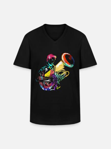 Tuba Gift - Men's V-Neck T-Shirt - black