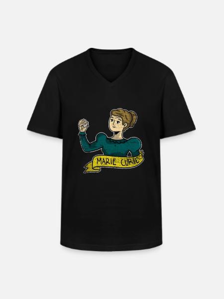 Marie Curie Physicist Gift - Men's V-Neck T-Shirt - black