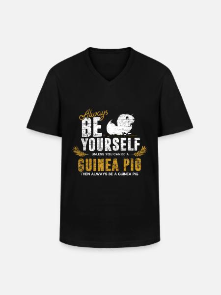 Cadeau cochon d'Inde - T-shirt col V Homme - noir