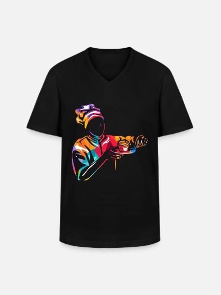 Confectioner gift - Men's V-Neck T-Shirt - black