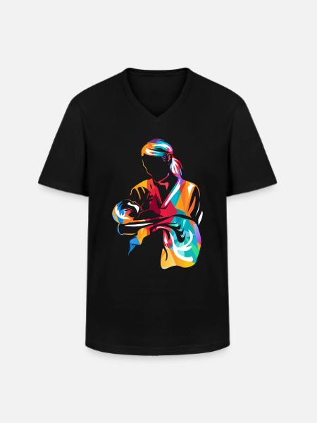 Hebamme Geschenk - Männer-T-Shirt mit V-Ausschnitt - Schwarz