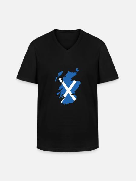 Scotland - Men's V-Neck T-Shirt - black