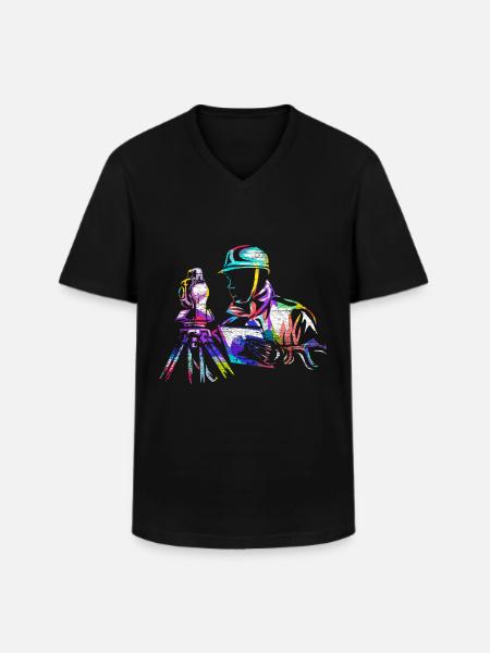 Surveyor - Men's V-Neck T-Shirt - black