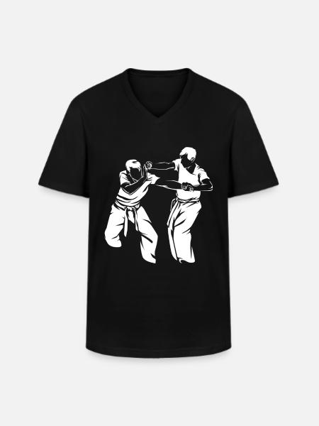 Krav Maga - Men's V-Neck T-Shirt - black