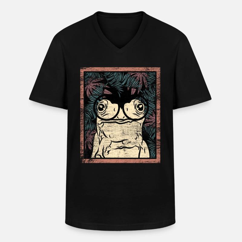 Frog toad gift - Men's V-Neck T-Shirt - black