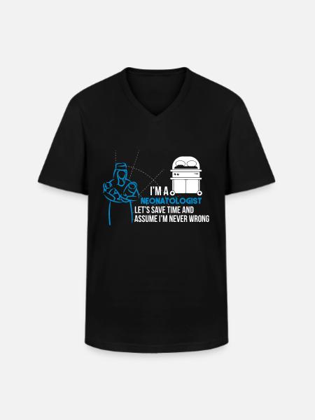 Neonatologe - Männer-T-Shirt mit V-Ausschnitt - Schwarz