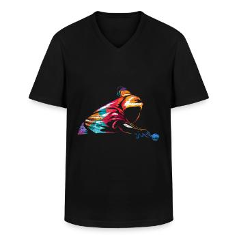 Billard - Männer-T-Shirt mit V-Ausschnitt - Schwarz - Vorne - AI Model Male 178 dark (178cm)