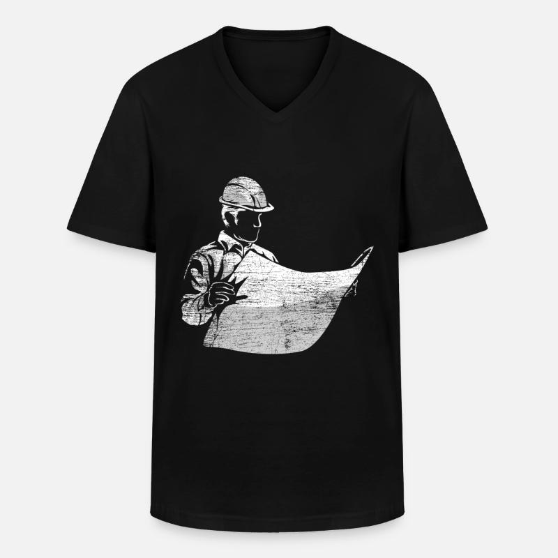 Bautechniker - Männer-T-Shirt mit V-Ausschnitt - Schwarz