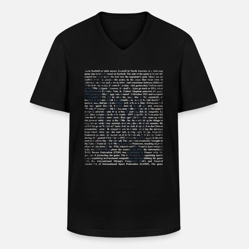 Tischfußball Geschenk - Männer-T-Shirt mit V-Ausschnitt - Schwarz