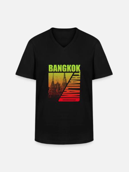 Bangkok - Men's V-Neck T-Shirt - black
