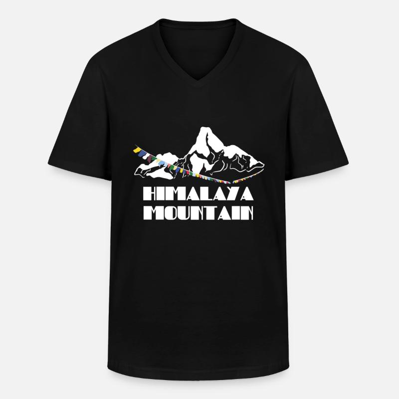 Himalaya Geschenk - Männer-T-Shirt mit V-Ausschnitt - Schwarz
