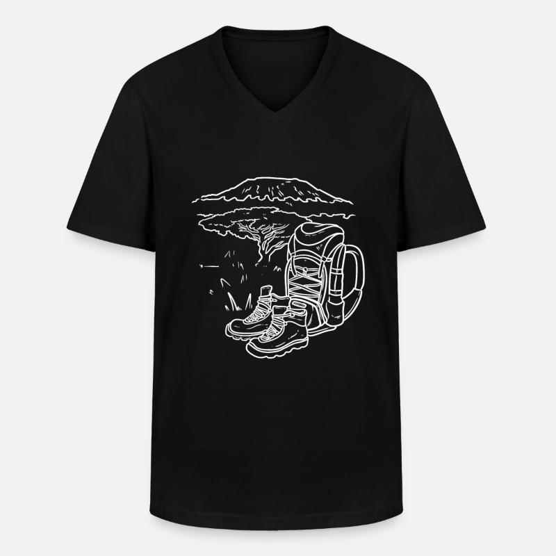 Kilimanjaro - Männer-T-Shirt mit V-Ausschnitt - Schwarz