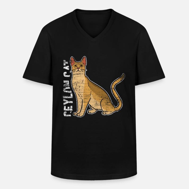 Cadeau de chat de Ceylan - T-shirt col V Homme - noir