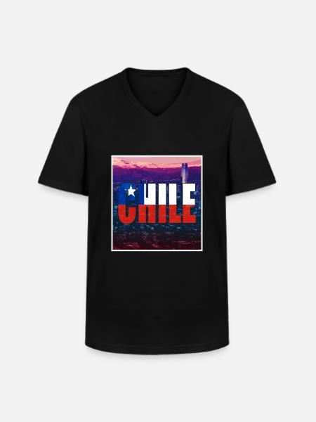 Chile Santiago de Chile - Men's V-Neck T-Shirt - black