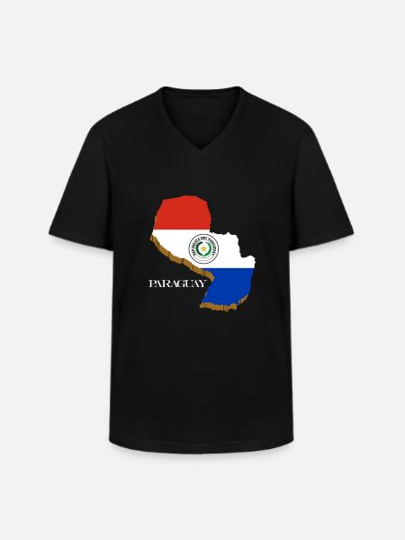 Paraguay - Men's V-Neck T-Shirt - black