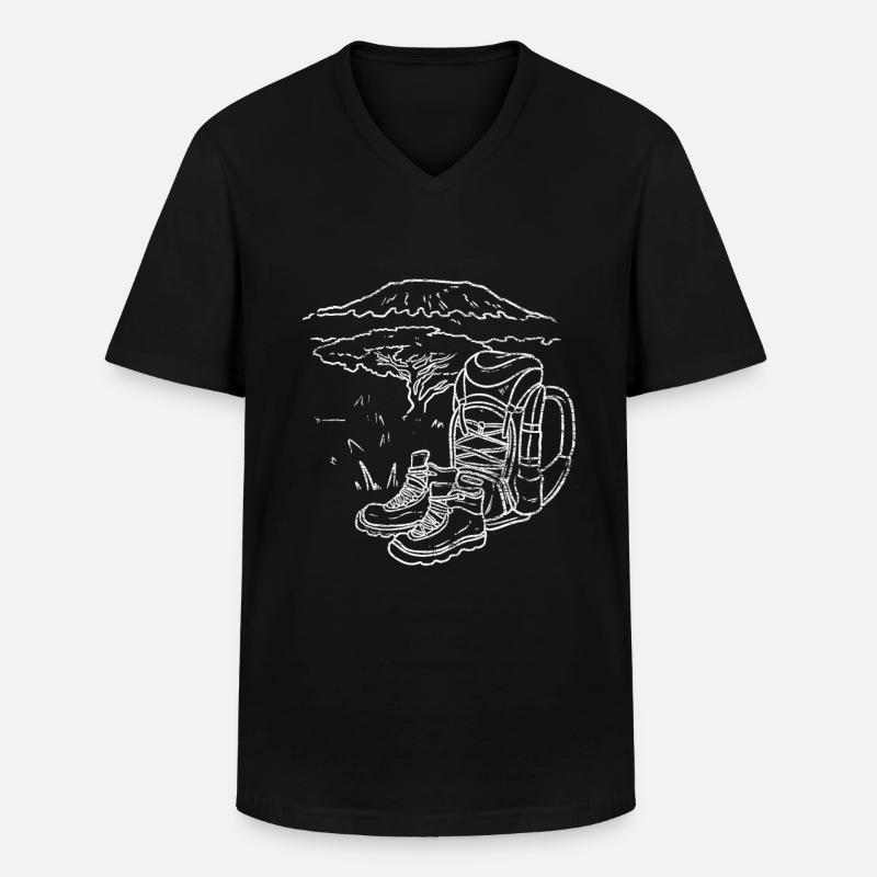 Kilimanjaro - Männer-T-Shirt mit V-Ausschnitt - Schwarz