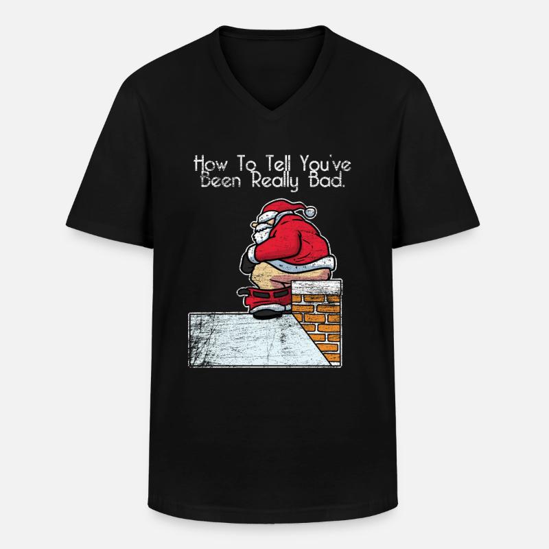 Schornsteinfeger Weihnachten Geschenk - Männer-T-Shirt mit V-Ausschnitt - Schwarz