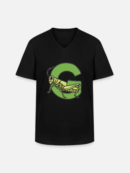 sauterelle - T-shirt col V Homme - noir