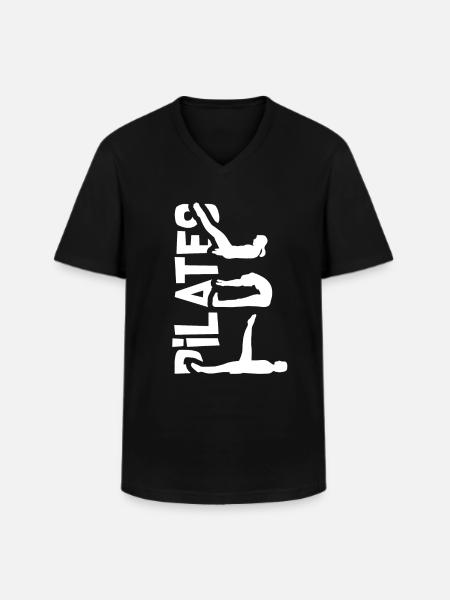 Pilates silhouette - Men's V-Neck T-Shirt - black