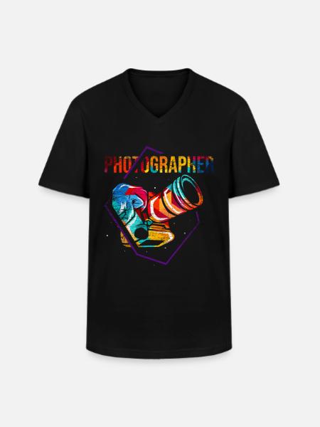 Photographer Camera Gift - Men's V-Neck T-Shirt - black