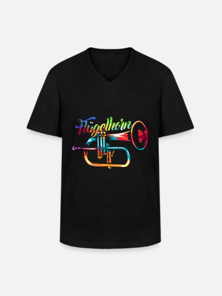 Flugelhorn gift - Men's V-Neck T-Shirt - black