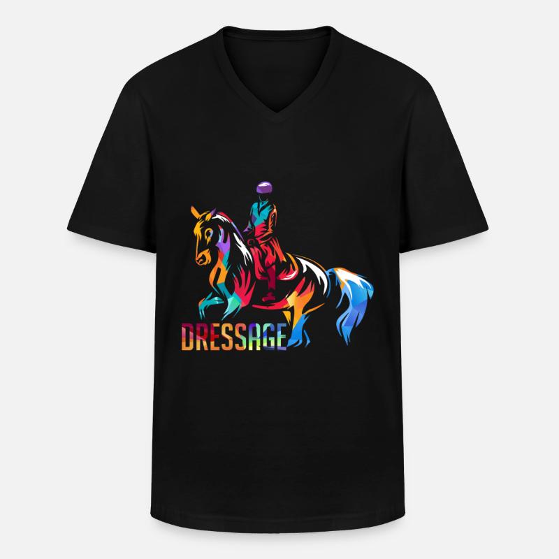 Dressur Reiterliches Geschenk - Männer-T-Shirt mit V-Ausschnitt - Schwarz