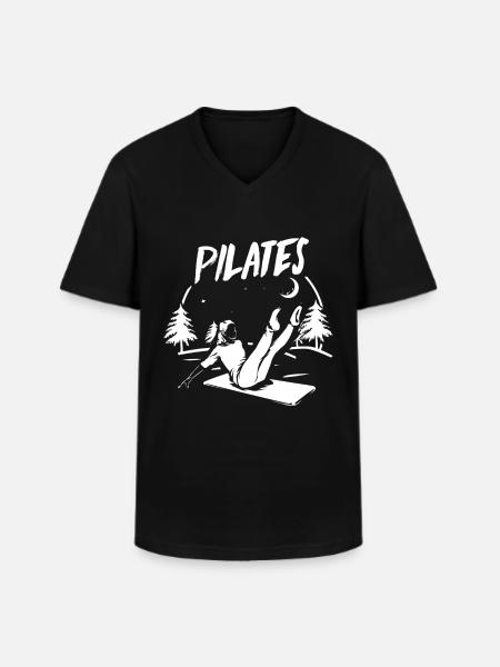 Pilates - T-shirt col V Homme - noir
