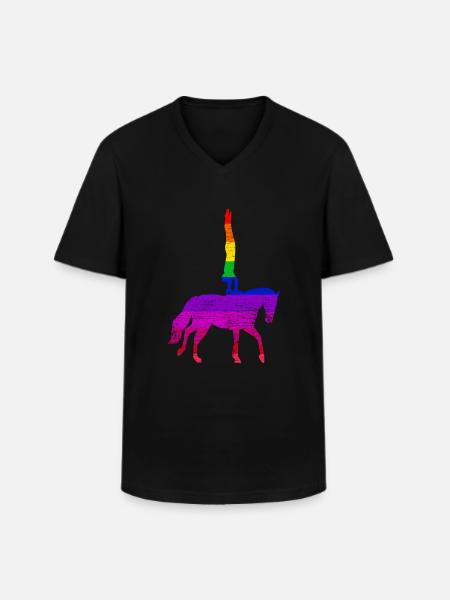 Vaulting - Men's V-Neck T-Shirt - black
