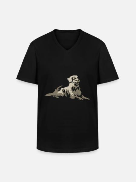 Hovawart - Men's V-Neck T-Shirt - black