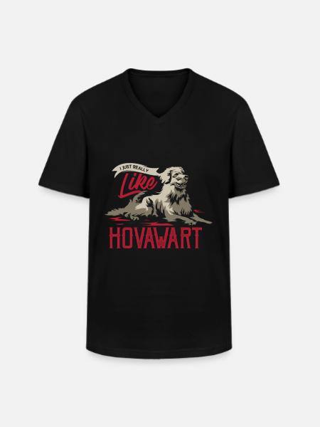 Hovawart dog dog - Men's V-Neck T-Shirt - black