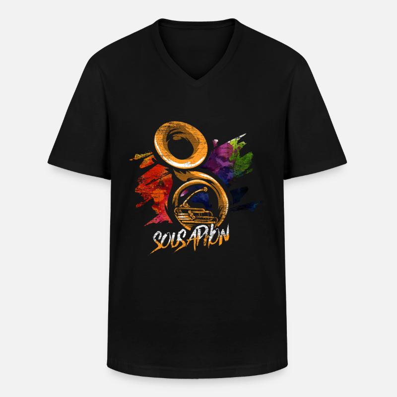 Sousaphon Geschenk - Männer-T-Shirt mit V-Ausschnitt - Schwarz