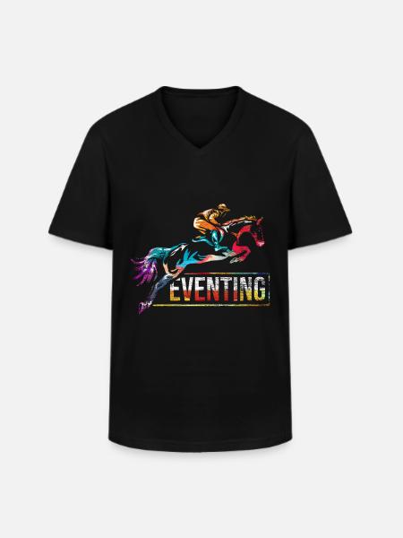 Eventing eventing - Men's V-Neck T-Shirt - black