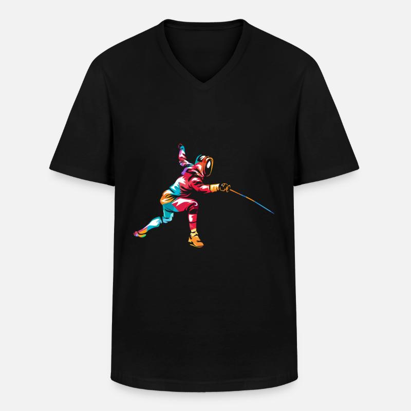 Fencing gift - Men's V-Neck T-Shirt - black