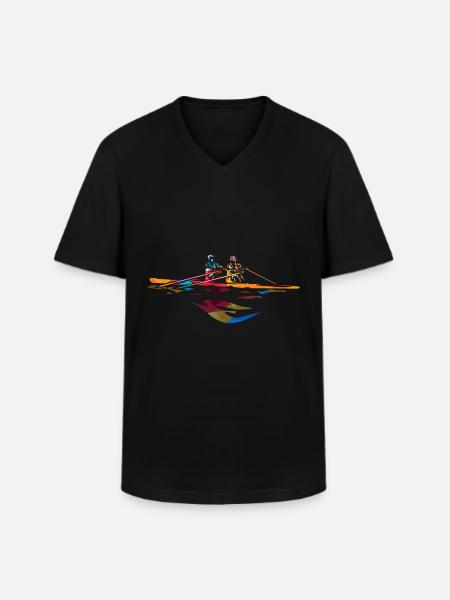 rowing - Men's V-Neck T-Shirt - black