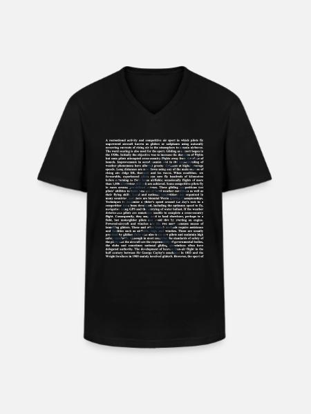 Gliding - Men's V-Neck T-Shirt - black