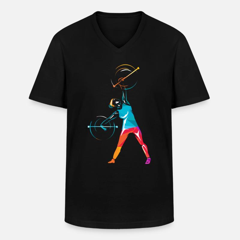 Baton Twirling - Männer-T-Shirt mit V-Ausschnitt - Schwarz