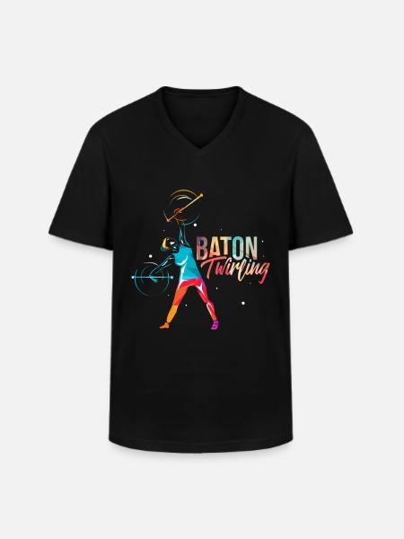 Baton Twirling Gift - Men's V-Neck T-Shirt - black