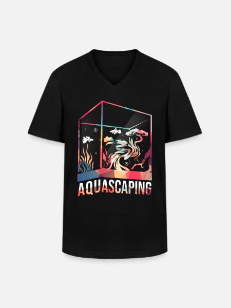 Aquascaping Gift - Men's V-Neck T-Shirt - black