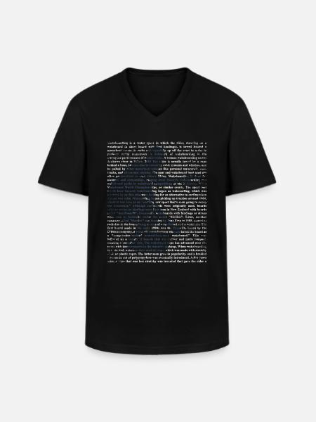 Wakeboarding - Men's V-Neck T-Shirt - black
