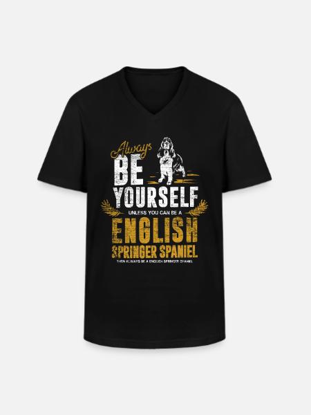 English Springer Spaniel gift - Men's V-Neck T-Shirt - black