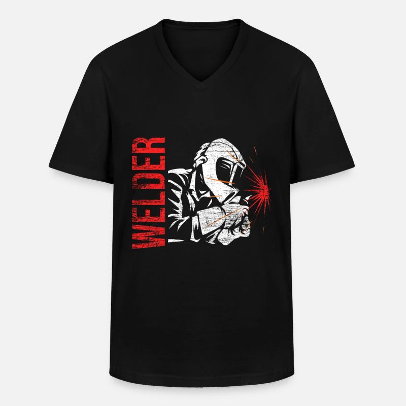 Beruf Schweißer Schweißen - Männer-T-Shirt mit V-Ausschnitt - Schwarz