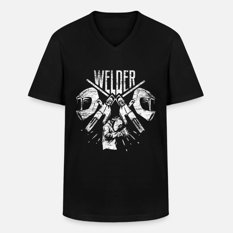 Schweißer Schweißen - Männer-T-Shirt mit V-Ausschnitt - Schwarz