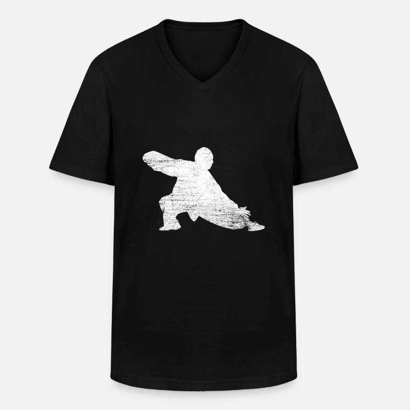 Tai-Chi-Kampfkunst - Männer-T-Shirt mit V-Ausschnitt - Schwarz