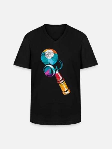 Kendama - Men's V-Neck T-Shirt - black